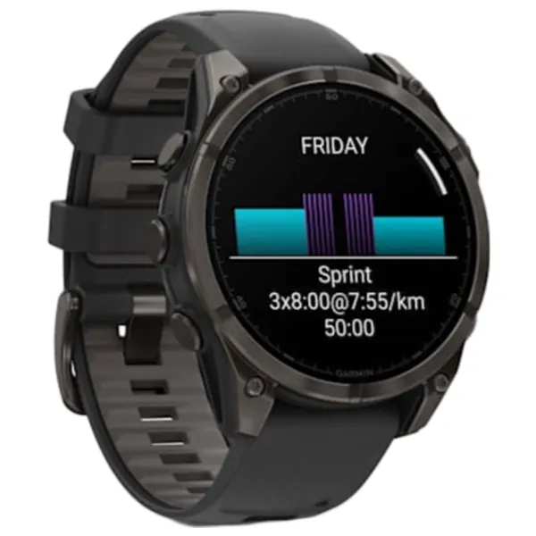 Ceas inteligent Garmin Fenix 8 1.4"/ 47 mm/ Gray - Black/ 010-02904-21 photo 4