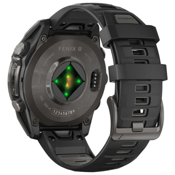 Ceas inteligent Garmin Fenix 8 1.4"/ 47 mm/ Gray - Black/ 010-02904-21 photo 5