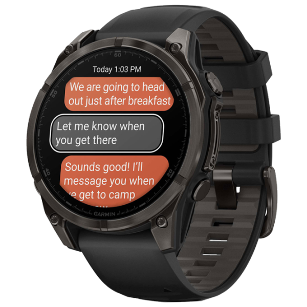 Ceas inteligent Garmin Fenix 8 1.4"/ 47 mm/ Gray - Black/ 010-02904-21 photo 7