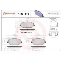 Plăcuțe de frână Brembo P 30 110 Față photo 4