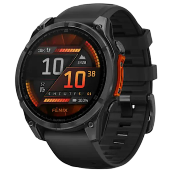 Ceas inteligent Garmin Fenix 8 1.4"/ 47 mm/ Slate Gray - Black/ 010-02904-00 photo 1