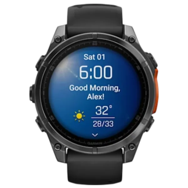 Ceas inteligent Garmin Fenix 8 1.4"/ 47 mm/ Slate Gray - Black/ 010-02904-00 photo 2