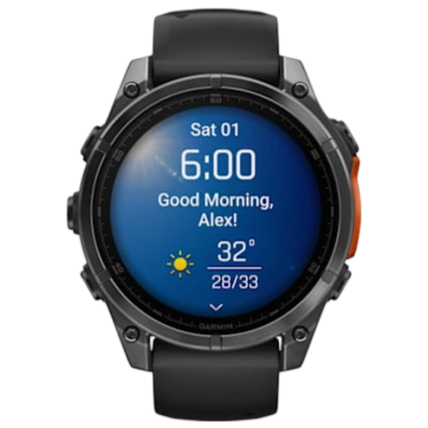 Ceas inteligent Garmin Fenix 8 1.4"/ 47 mm/ Slate Gray - Black/ 010-02904-00 photo 2