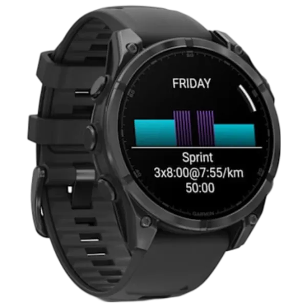 Ceas inteligent Garmin Fenix 8 1.4"/ 47 mm/ Slate Gray - Black/ 010-02904-00 photo 4