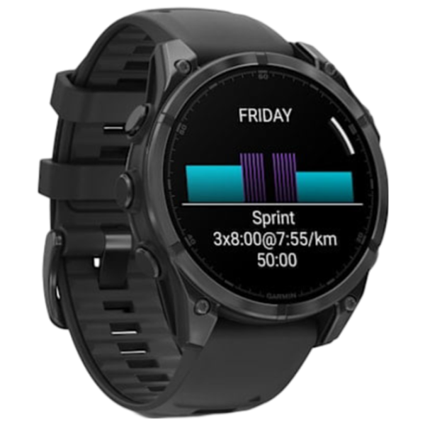 Ceas inteligent Garmin Fenix 8 1.4"/ 47 mm/ Slate Gray - Black/ 010-02904-00 photo 4