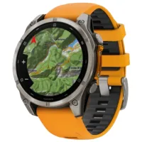 Ceas inteligent Garmin Fenix 8 1.4"/ 47 mm/ Titanium - Orange/ 010-02904-11 photo 2