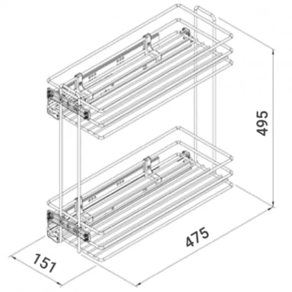 Organizatoare pentru veselă Starax S-2426-C Metal photo 3