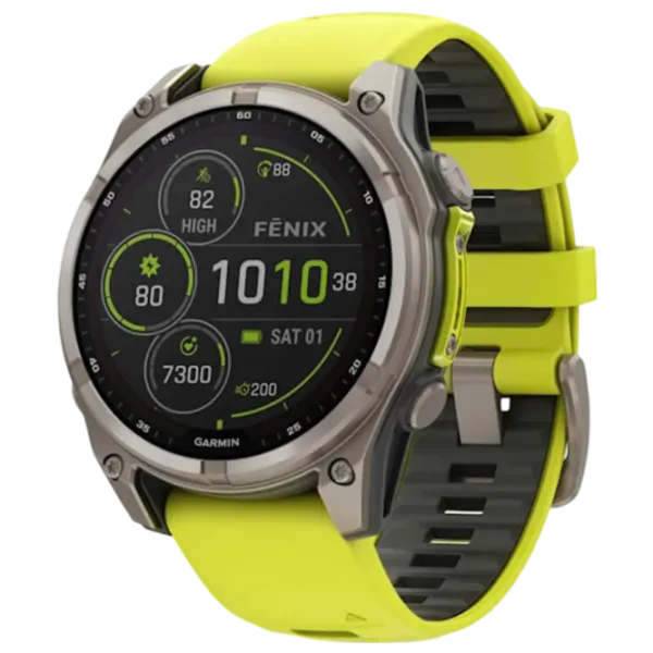 Ceas inteligent Garmin Fenix 8 1.4"/ 47 mm/ Titanium - Yellow/ (010-02906-21 photo 1 Ceas inteligent Garmin Fenix 8 1.4"/ 47 mm/ Titanium - Yellow/ (010-02906-21 photo 1
