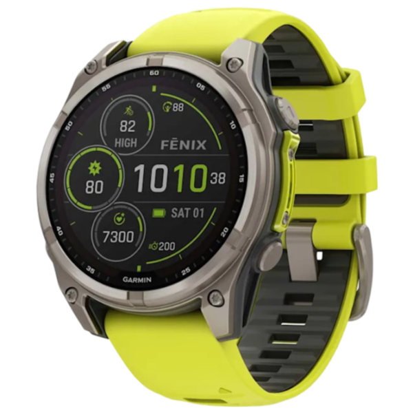 Ceas inteligent Garmin Fenix 8 1.4"/ 47 mm/ Titanium - Yellow/ (010-02906-21 photo 1 Ceas inteligent Garmin Fenix 8 1.4"/ 47 mm/ Titanium - Yellow/ (010-02906-21 photo 1