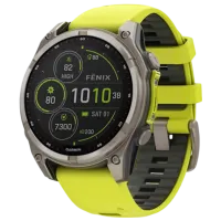 Ceas inteligent Garmin Fenix 8 1.4"/ 47 mm/ Titanium - Yellow/ (010-02906-21