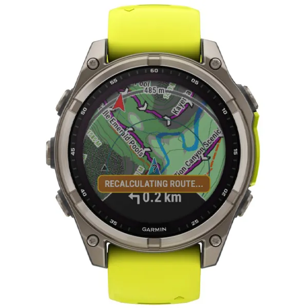 Ceas inteligent Garmin Fenix 8 1.4"/ 47 mm/ Titanium - Yellow/ (010-02906-21 photo 2 Ceas inteligent Garmin Fenix 8 1.4"/ 47 mm/ Titanium - Yellow/ (010-02906-21 photo 2