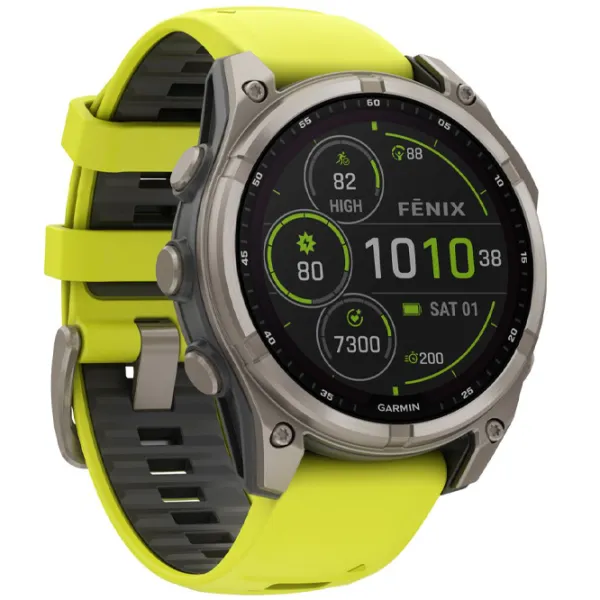 Ceas inteligent Garmin Fenix 8 1.4"/ 47 mm/ Titanium - Yellow/ (010-02906-21 photo 3 Ceas inteligent Garmin Fenix 8 1.4"/ 47 mm/ Titanium - Yellow/ (010-02906-21 photo 3
