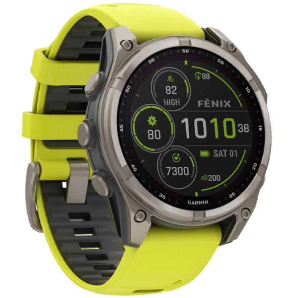 Ceas inteligent Garmin Fenix 8 1.4"/ 47 mm/ Titanium - Yellow/ (010-02906-21 photo 3 Ceas inteligent Garmin Fenix 8 1.4"/ 47 mm/ Titanium - Yellow/ (010-02906-21 photo 3