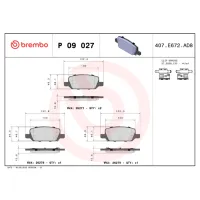 Plăcuțe de frână Brembo P 09 027 Spate photo 2