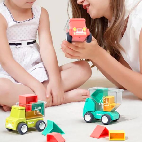 Set de mașini Hola Toys Truck Puzzle 3695560274830 Multicolor photo 4 Set de mașini Hola Toys Truck Puzzle 3695560274830 Multicolor photo 4
