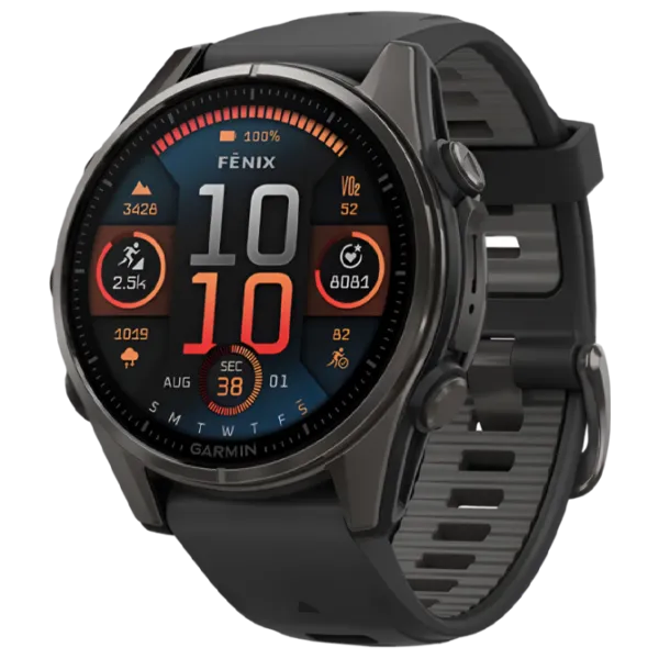 Ceas inteligent Garmin Fenix 8 1.3"/ 43 mm/ Carbon - Black/ 010-02903-21 photo 1