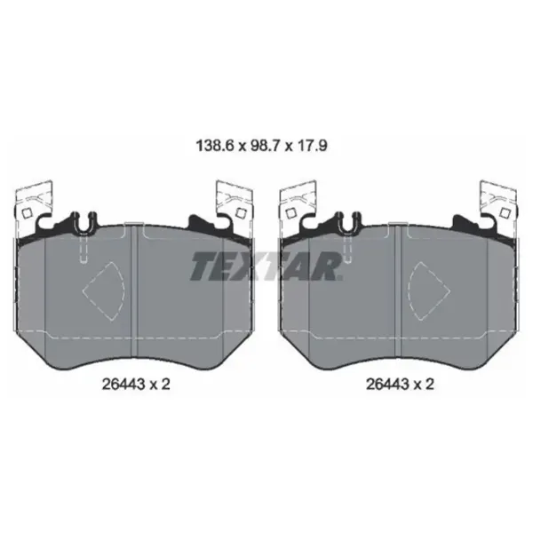Тормозные колодки Textar 2644301 Передние photo 3 Тормозные колодки Textar 2644301 Передние photo 3