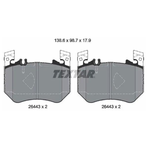 Тормозные колодки Textar 2644301 Передние photo 3 Тормозные колодки Textar 2644301 Передние photo 3