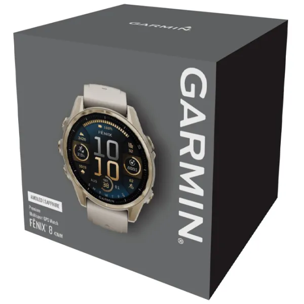 Умные часы Garmin Fenix 8 1.3"/ 43 мм/ Золото - Туманно-серый/ 010-02903-11 photo 8