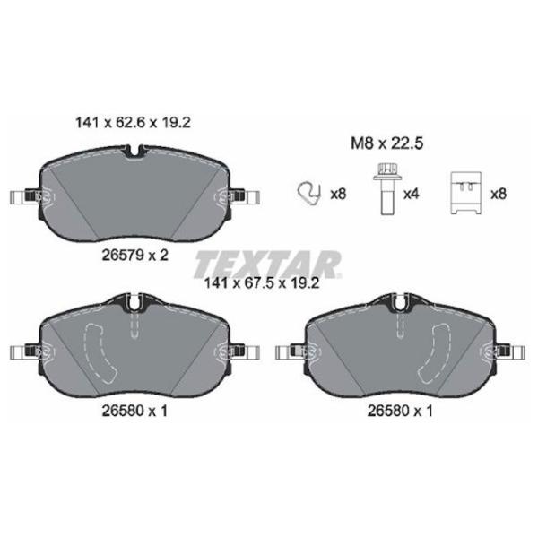 Тормозные колодки Textar 2657901 Передние photo 2 Тормозные колодки Textar 2657901 Передние photo 2