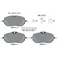 Тормозные колодки Textar 2657901 Передние photo 2