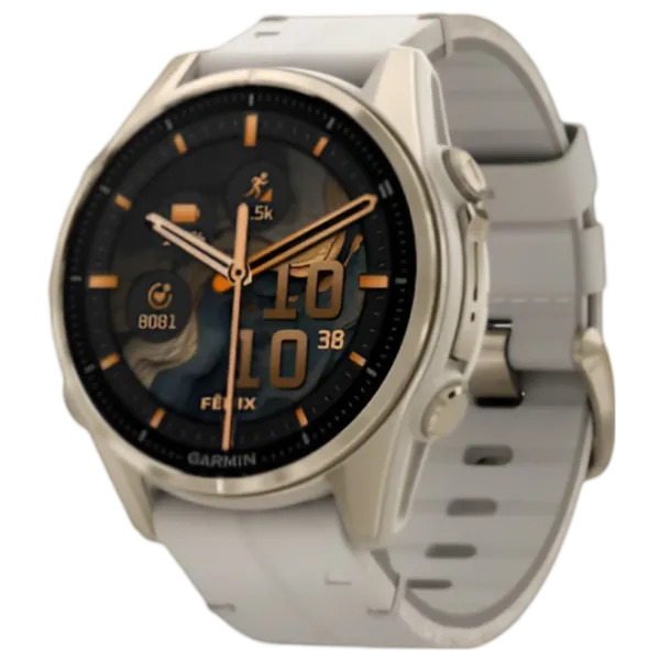 Ceas inteligent Garmin Fenix 8 1.3"/ 43 mm/ Gold - Foggy gray/ 010-02903-40 photo 1