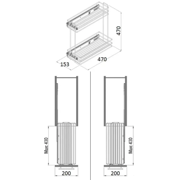 Organizatoare pentru veselă Starax S-2213-A Metal photo 2