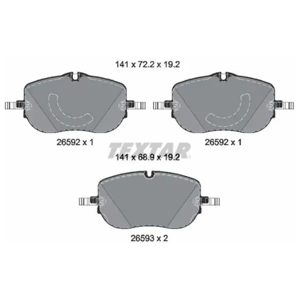 Тормозные колодки Textar 2659201 Передние photo 4 Тормозные колодки Textar 2659201 Передние photo 4