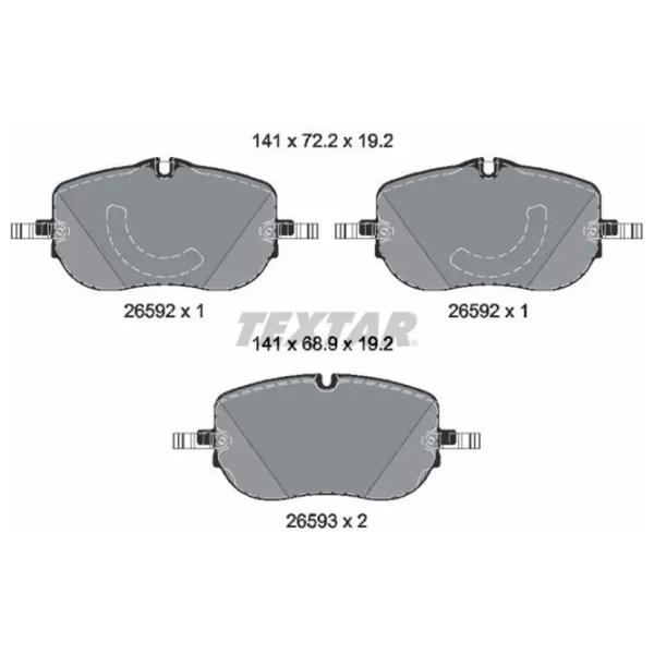 Тормозные колодки Textar 2659201 Передние photo 4 Тормозные колодки Textar 2659201 Передние photo 4