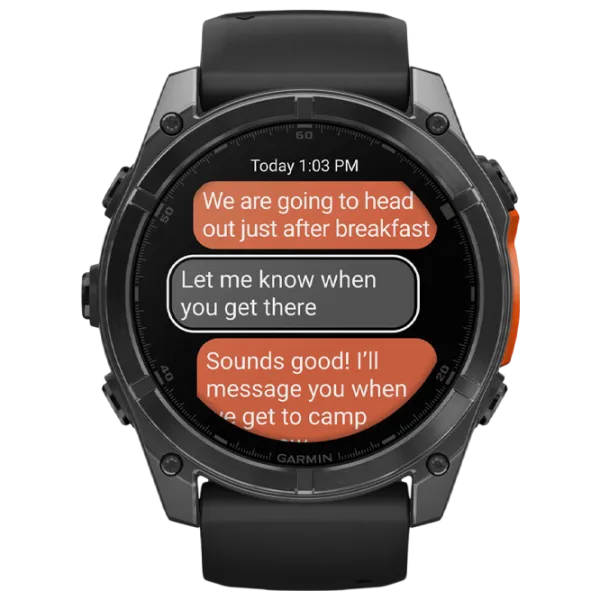 Ceas inteligent Garmin Fenix 8 1.4"/ 51 mm/ Gray - Black/ 010-02905-00 photo 5
