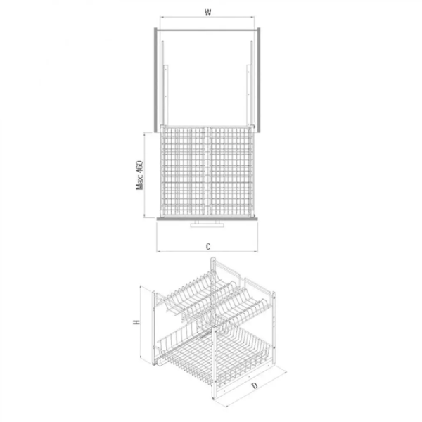 Organizatoare pentru veselă Starax S-2162-A Metal /  photo 2