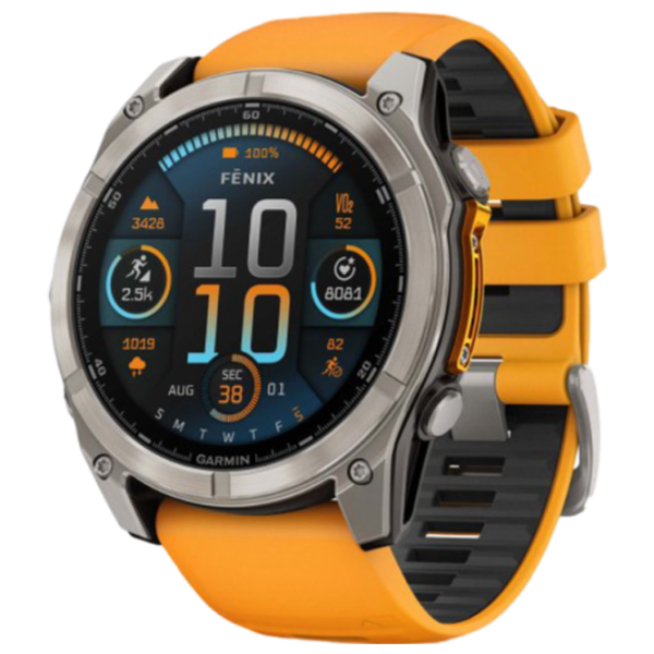 Умные часы Garmin Fenix 8 1.4"/ 51 мм/ Титан - Оранжевый/ 010-02905-11 photo 1