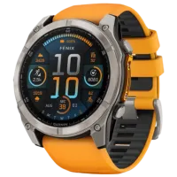 Ceas inteligent Garmin Fenix 8 1.4"/ 51 mm/ Titanium - Orange/ 010-02905-11