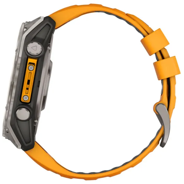 Умные часы Garmin Fenix 8 1.4"/ 51 мм/ Титан - Оранжевый/ 010-02905-11 photo 4