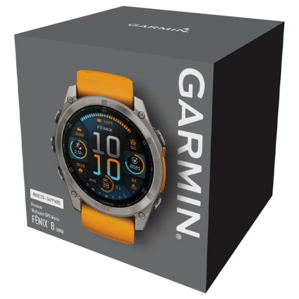 Умные часы Garmin Fenix 8 1.4"/ 51 мм/ Титан - Оранжевый/ 010-02905-11 photo 7