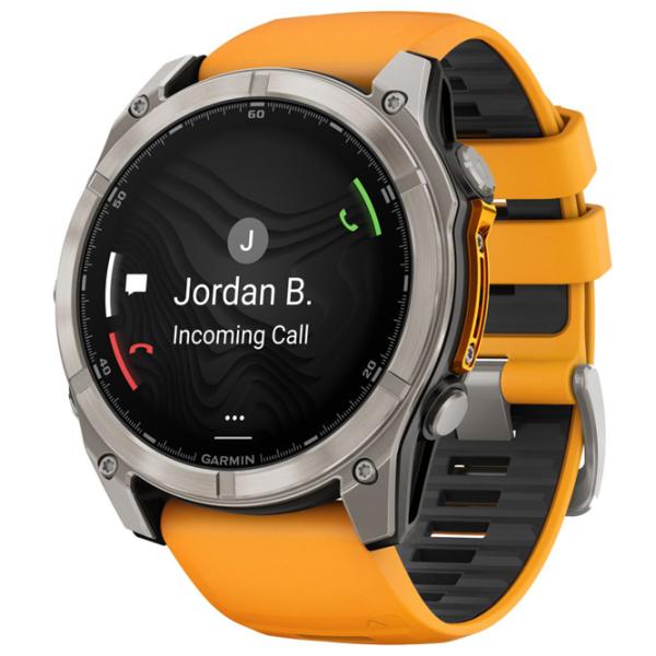 Умные часы Garmin Fenix 8 1.4"/ 51 мм/ Титан - Оранжевый/ 010-02905-11 photo 9
