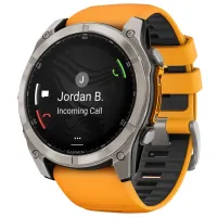 Умные часы Garmin Fenix 8 1.4"/ 51 мм/ Титан - Оранжевый/ 010-02905-11 photo 9