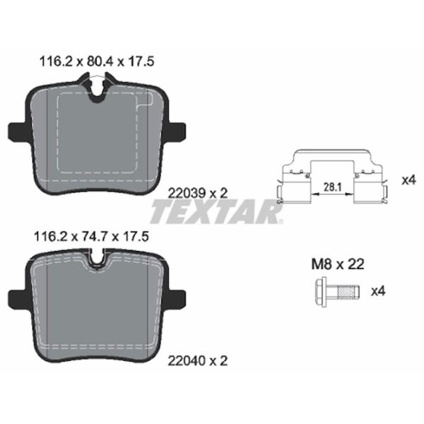 Тормозные колодки Textar 2203901 Передние photo 2