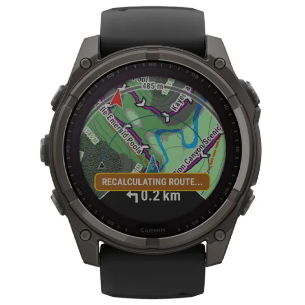 Ceas inteligent Garmin Fenix 8 1.4"/ 51 mm/ Carbon - Black/ 010-02907-11 photo 3