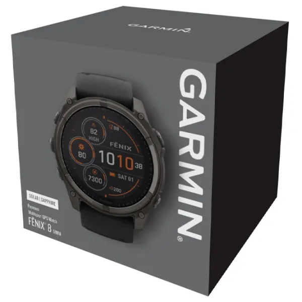 Ceas inteligent Garmin Fenix 8 1.4"/ 51 mm/ Carbon - Black/ 010-02907-11 photo 8