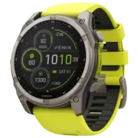 Ceas inteligent Garmin Fenix 8 1.4"/ 51 mm/ Titanium - Yellow/ 010-02907-21