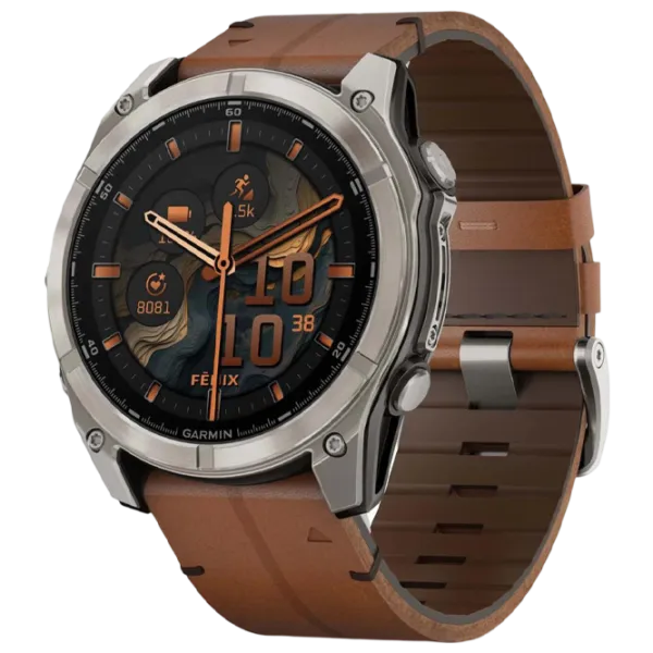 Умные часы Garmin Fenix 8 1.4"/ 51 мм/ Титан - Каштан/ 010-02905-40 photo 1
