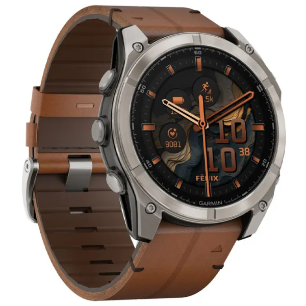 Умные часы Garmin Fenix 8 1.4"/ 51 мм/ Титан - Каштан/ 010-02905-40 photo 4