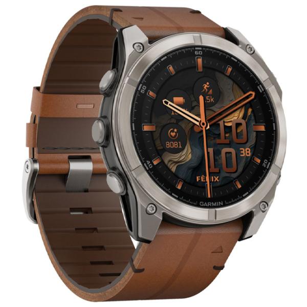 Умные часы Garmin Fenix 8 1.4"/ 51 мм/ Титан - Каштан/ 010-02905-40 photo 4