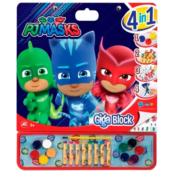 Set de creație As Kids Giga Block Pj Masks 1023-62739 3+/ Multicolor Multicolor photo 1