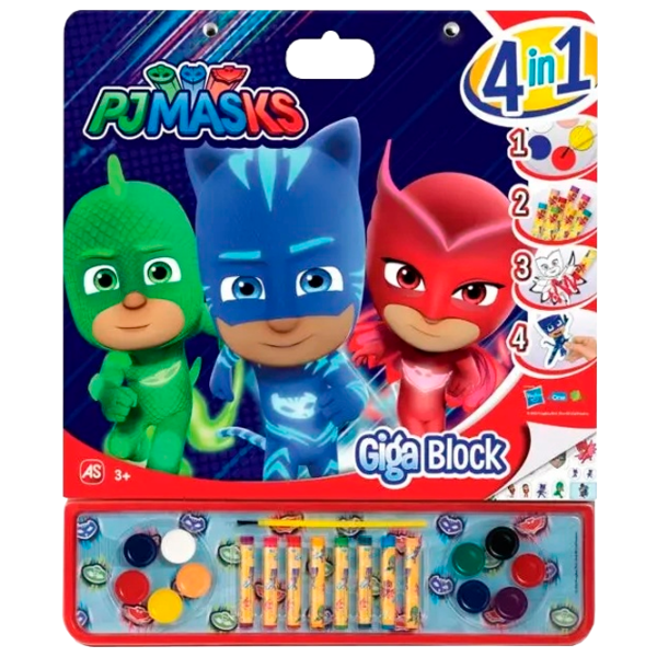 Set de creație As Kids Giga Block Pj Masks 1023-62739 3+/ Multicolor Multicolor photo 1