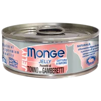 Hrană pentru pisici umedă Monge Jelly M00702 0.08 kg / Ton, creveți