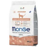 Hrană pentru pisici uscată Monge Natural M00548 0.4 kg / Somon