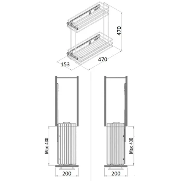 Organizatoare pentru veselă Starax s-2213-3 Metal photo 2