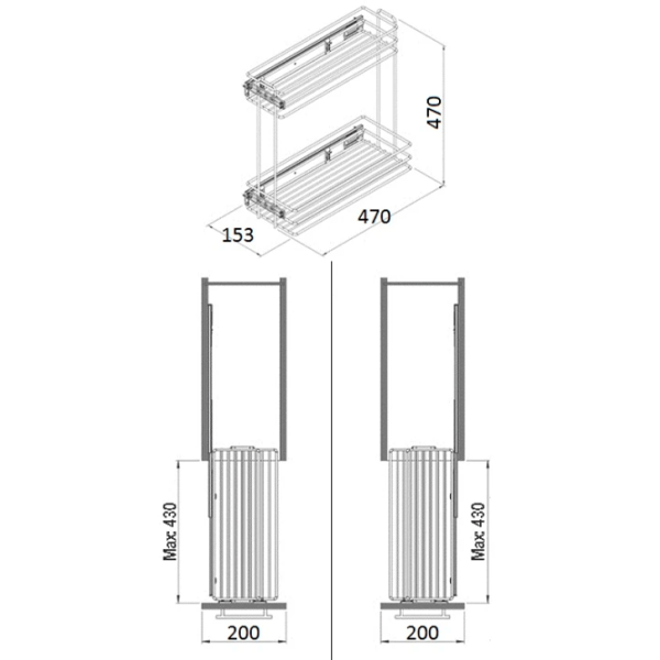Organizatoare pentru veselă Starax s-2213-3 Metal photo 2